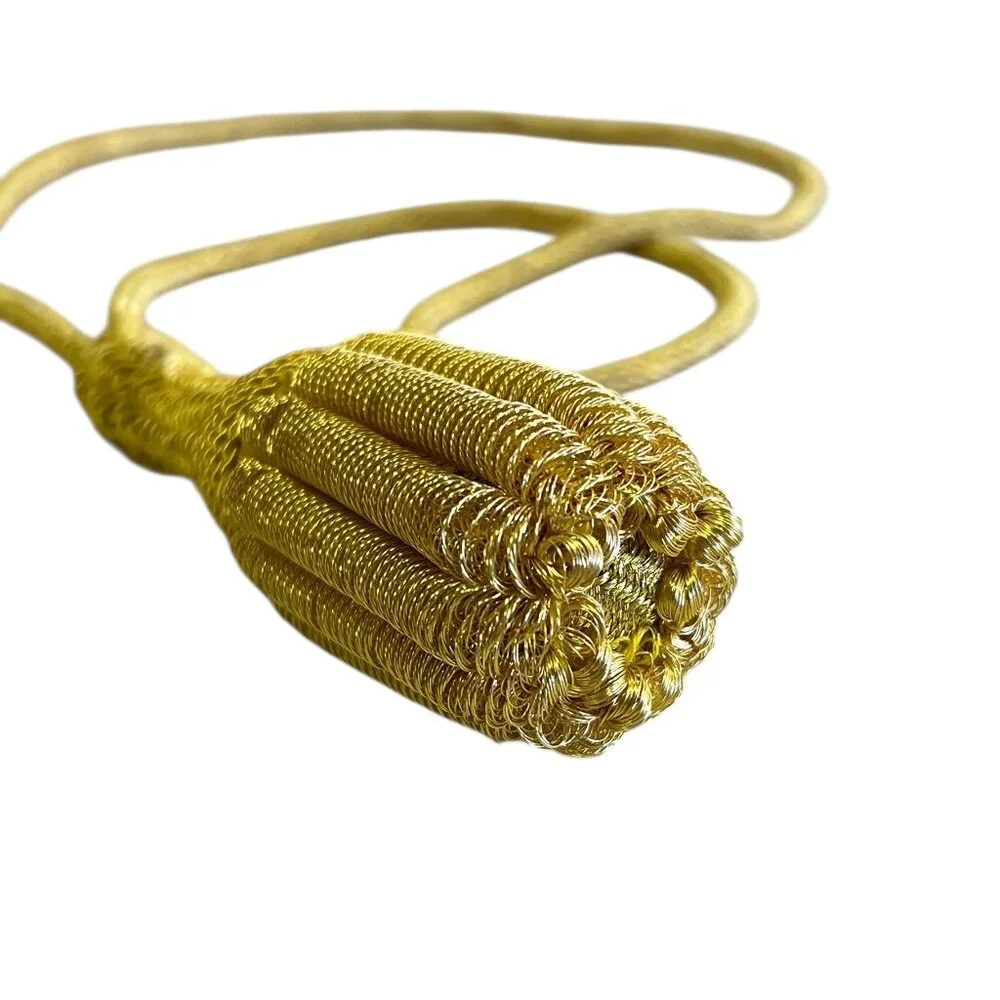 Military Sword Knot Gold Bullion Braided Cord Tassel Acorn Army Navy Vintage USA - Picture 6 of 7